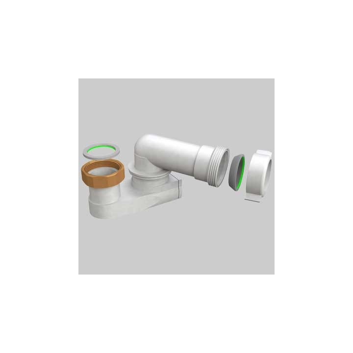 SIFONE RIBASSATO ORIENTABILE PER COLONNA VASCA - 1"1/2 x 40