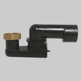 SIFONE NERO CON DADO OTTONE - 1"1/2