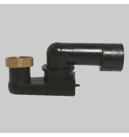 SIFONE NERO CON DADO OTTONE - 1"1/2
