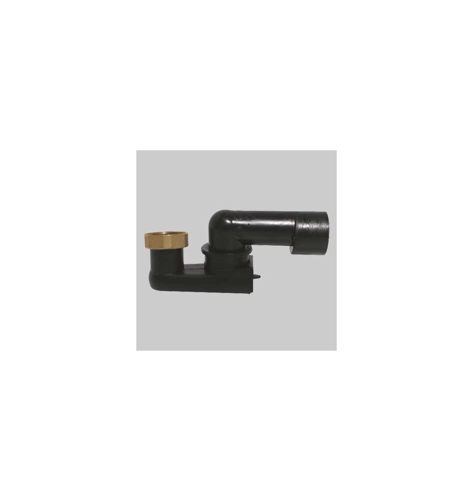 SIFONE NERO CON DADO OTTONE - 1"1/2