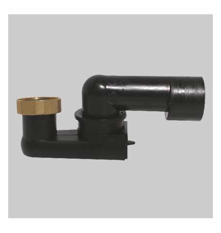 SIFONE NERO CON DADO OTTONE - 1"1/2