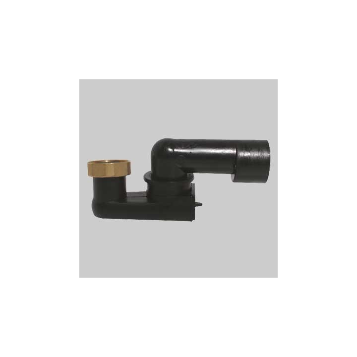 SIFONE NERO CON DADO OTTONE - 1"1/2