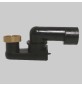 SIFONE NERO CON DADO OTTONE - 1"1/2