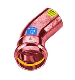 CURVA IN RAME A PRESSARE 45° MF ACQUA/GAS Diam. 22