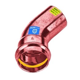 CURVA IN RAME A PRESSARE 45° MF ACQUA/GAS Diam. 28