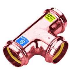 T IN RAME A PRESSARE FFF ACQUA/GAS Diam. 28