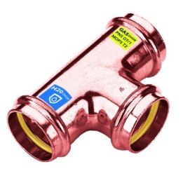 T IN RAME A PRESSARE FFF ACQUA/GAS Diam. 42
