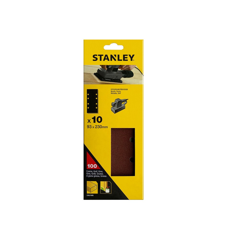 STANLEY STA31085 10 FOGLI FORATI 93X230 GR 100