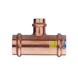 T RIDOTTO FFF IN RAME A PRESSARE ACQUA/GAS Diam. 28 x 18 x 28