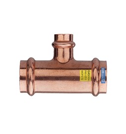 T RIDOTTO FFF IN RAME A PRESSARE ACQUA/GAS Diam. 28 x 18 x 28