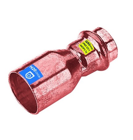 MANICOTTO DI RIDUZIONE MF IN RAME A PRESSARE ACQUA/GAS Diam. 22 x 18