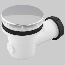 PILETTA PER PIATTO DOCCIA Ø 60 CON TAPPO ABS CROMATO - 40x 1"1/2