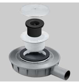 SIFONE ULTRA RIBASSATO PER PIATTI DOCCIA FILO PAVIMENTO - Scarico Ø 40
