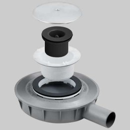 SIFONE ULTRA RIBASSATO PER PIATTI DOCCIA FILO PAVIMENTO - Scarico Ø 50