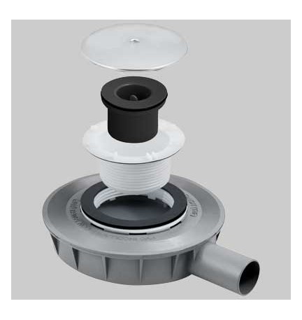 SIFONE ULTRA RIBASSATO PER PIATTI DOCCIA FILO PAVIMENTO - Scarico Ø 50
