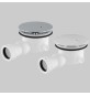 PILETTA DOCCIA FORO 90 MM CON SNODO - 1" 1/2 - 40 cover cromo