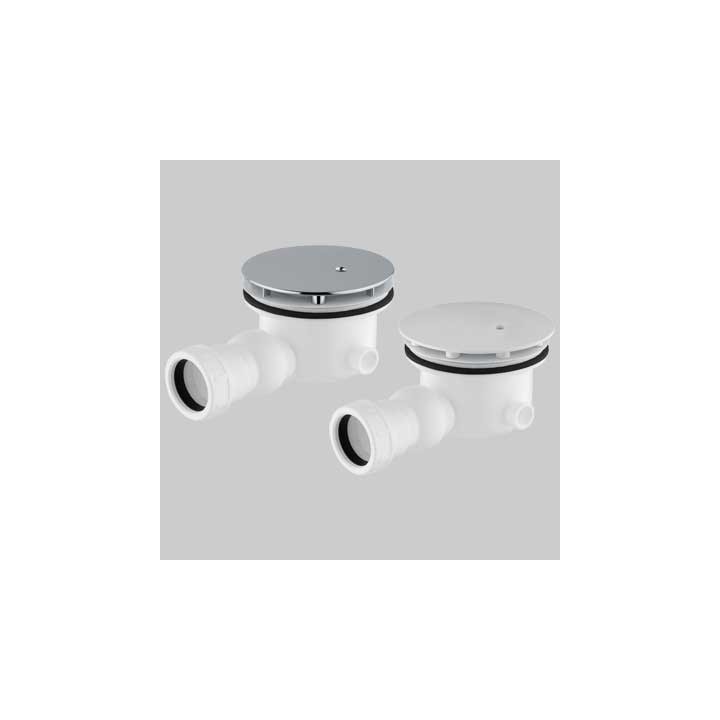 PILETTA DOCCIA FORO 90 MM CON SNODO - 1" 1/2 - 40 cover bianca