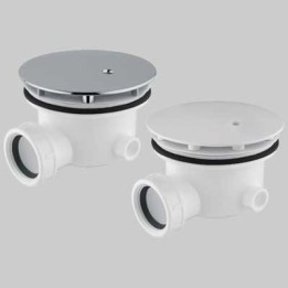 PILETTA PER DOCCIA MINIMALE FORO 90 MM - 40 x 1"1/2 cover cromo