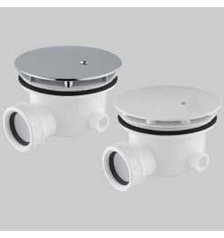 PILETTA PER DOCCIA MINIMALE FORO 90 MM - 40 x 1"1/2 cover cromo