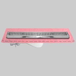 CANALETTA PER DOCCIA CON GRIGLIA E GUAINA - Kit cm 65 - guaina 1 m²
