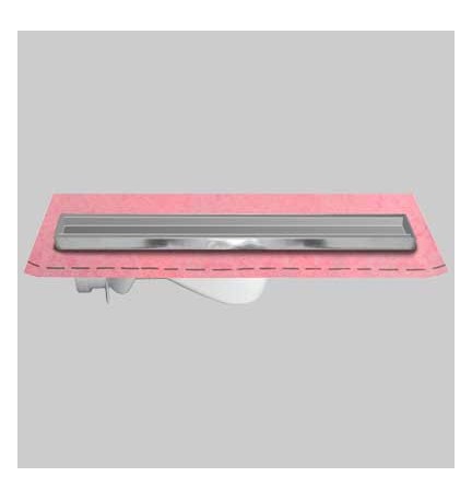 CANALETTA PER DOCCIA CON PORTA PIASTRELLA E GUAINA - Kit cm 65 - guaina 1 m²