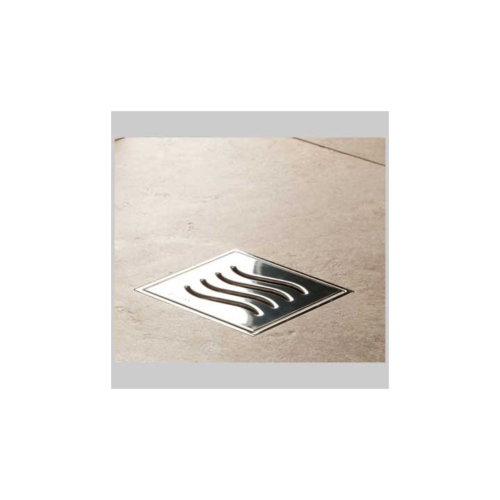 SIFONE PER DOCCIA A PAVIMENTO CON GRIGLIA - 10x10 uscita dm 50