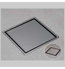 SIFONE PER DOCCIA A PAVIMENTO GRIGLIA A SCOMPARSA - 15x15 uscita dm 50