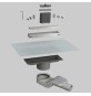 CANALINA DOCCIA ALLUMINIO IN KIT GRIGLIA DOUBLE FACE - CM. 20