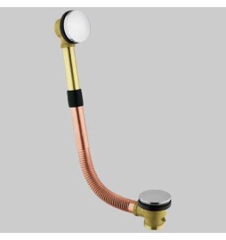 COLONNA SCARICO VASCA CON TAPPO A SCATTO - 1"1/2 a sedere L 56÷65 cm