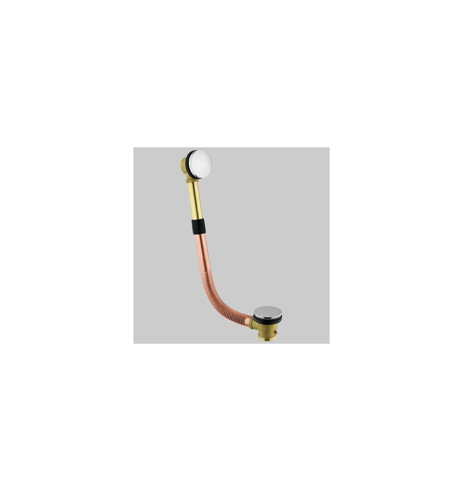 COLONNA SCARICO VASCA CON TAPPO A SCATTO - 1"1/2 a sedere L 56÷65 cm