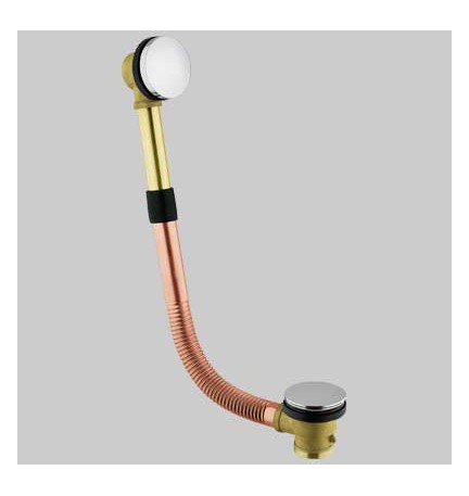 COLONNA SCARICO VASCA CON TAPPO A SCATTO - 1"1/2 a sedere L 56÷65 cm