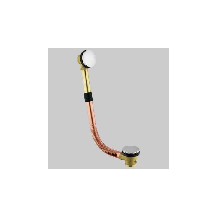 COLONNA SCARICO VASCA CON TAPPO A SCATTO - 1"1/2 a sedere L 56÷65 cm