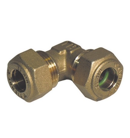 GOMITO A 90° DOPPIO O-RING TIEMME GAS 10