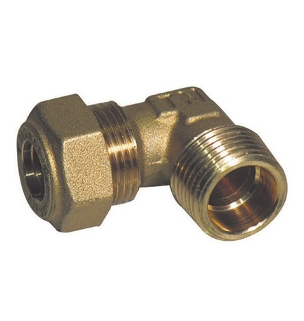 GOMITO A 90° O-RING GAS MASCHIO CONICO TIEMME 3/4 x 14