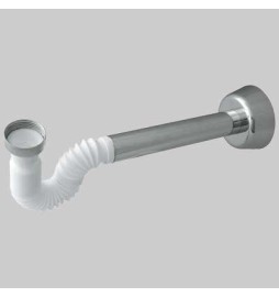 SIFONE PER LAVABI E BIDET IN PP (BREVETTATO) - 1"1/4 - Bianco/Cromato