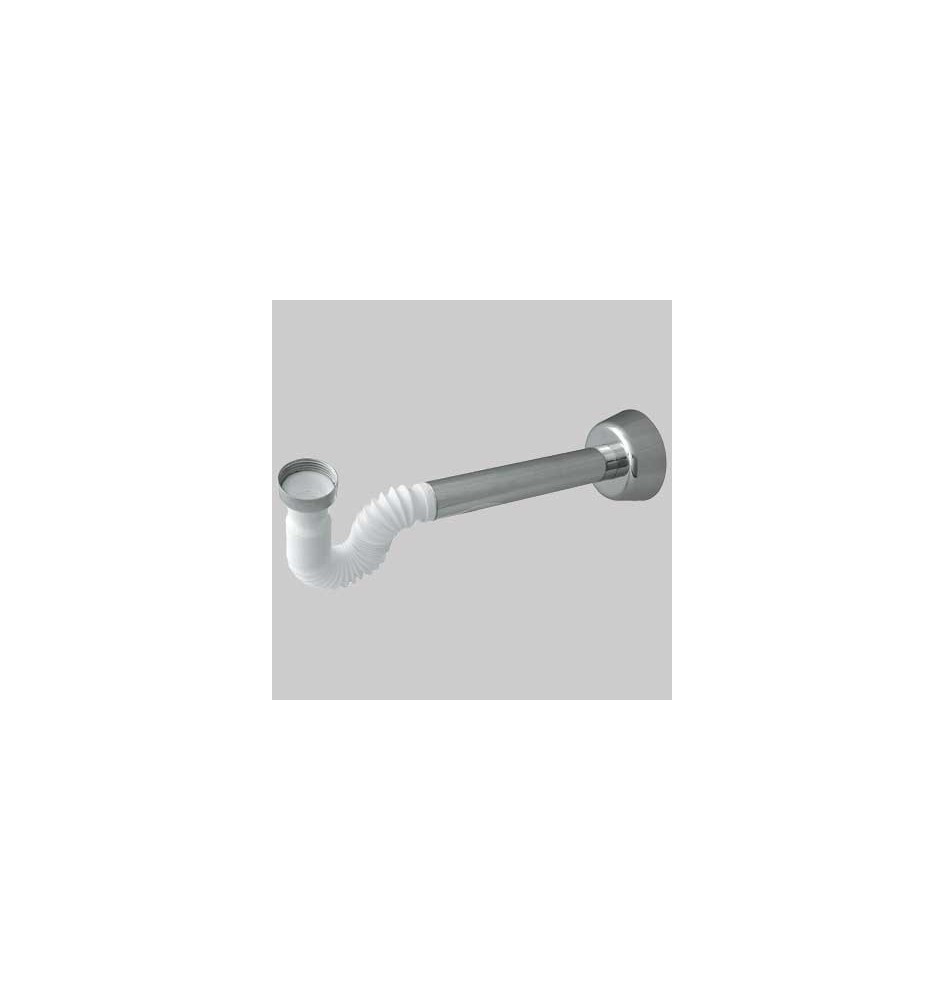 SIFONE PER LAVABI E BIDET IN PP (BREVETTATO) - 1"1/4 - Bianco/Cromato