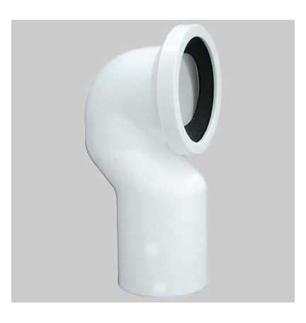 CURVA VASO PER SCARICO UNIVERSALE - Bianca Ø 90 c/guarnizione