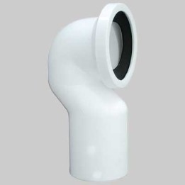CURVA VASO PER SCARICO UNIVERSALE - Bianca Ø 100 c/guarnizione