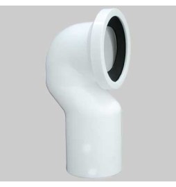 CURVA VASO PER SCARICO UNIVERSALE - Bianca Ø 110 c/guarnizione