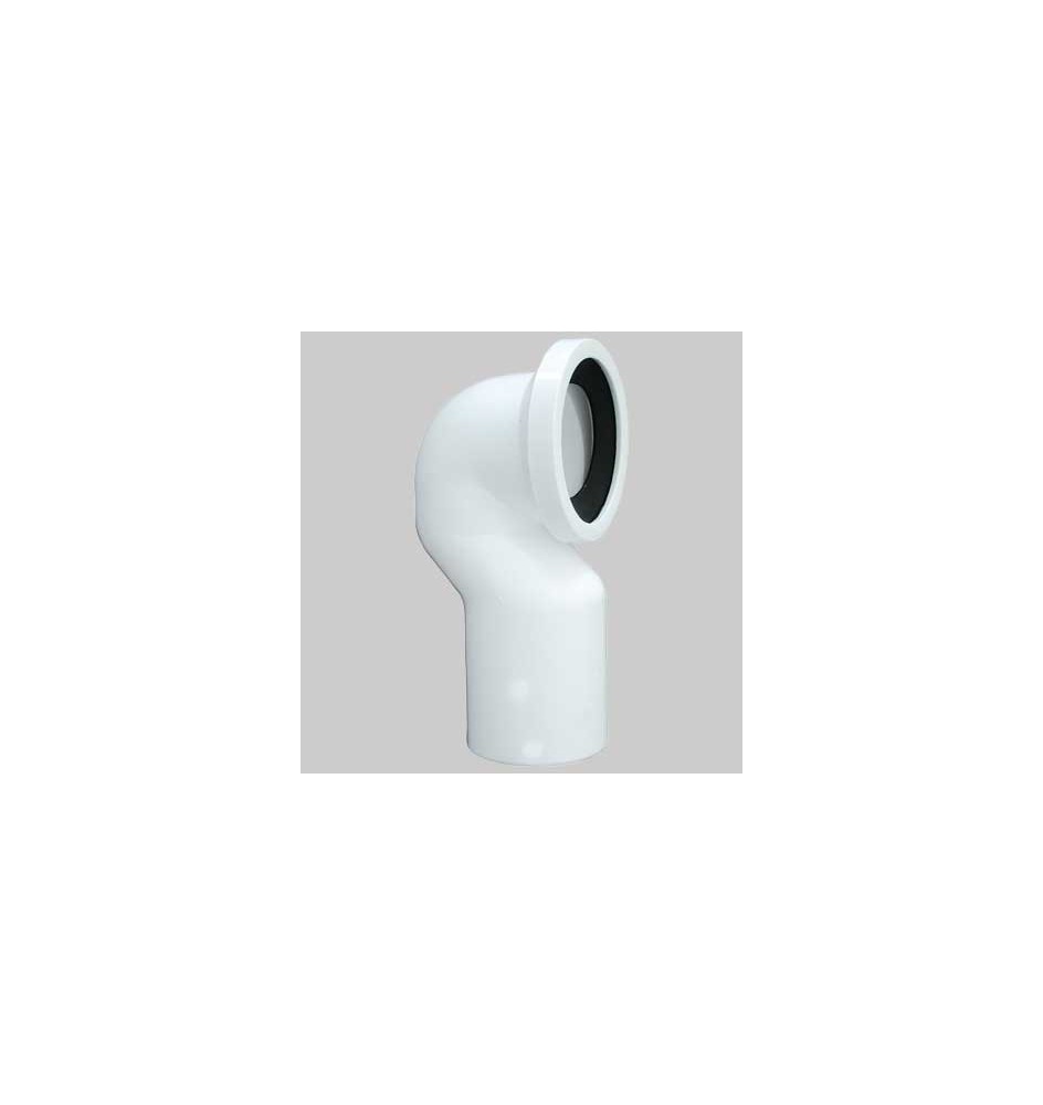 CURVA VASO PER SCARICO UNIVERSALE - Bianca Ø 110 c/guarnizione