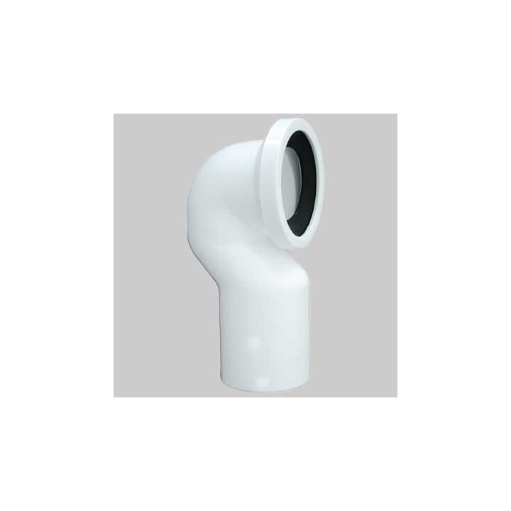 CURVA VASO PER SCARICO UNIVERSALE - Bianca Ø 110 c/guarnizione