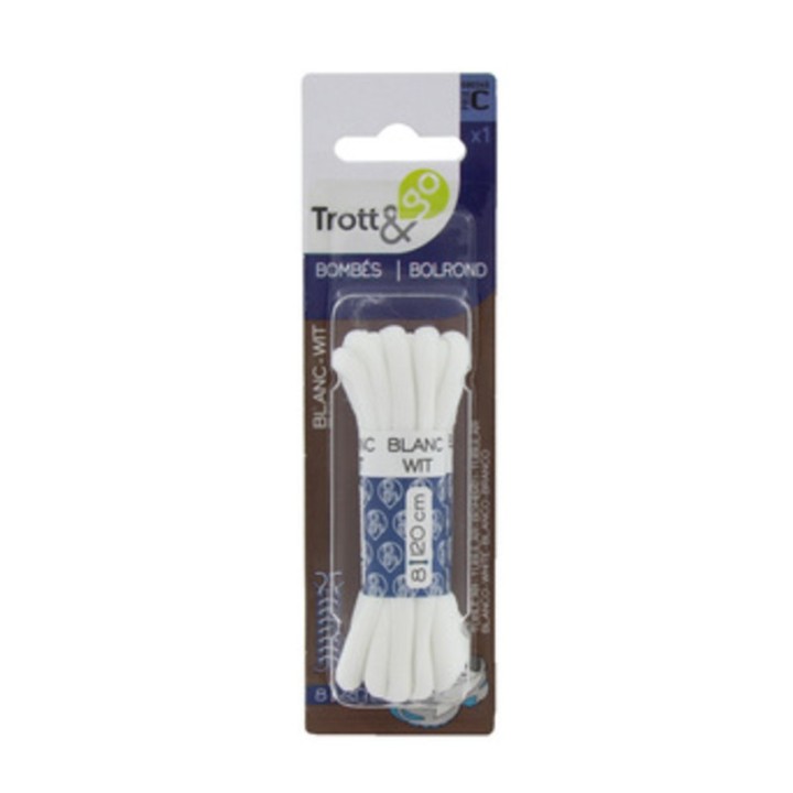 LACCI P/SCARPE BOMBATI 120 CM 1 PAIO BIANCO