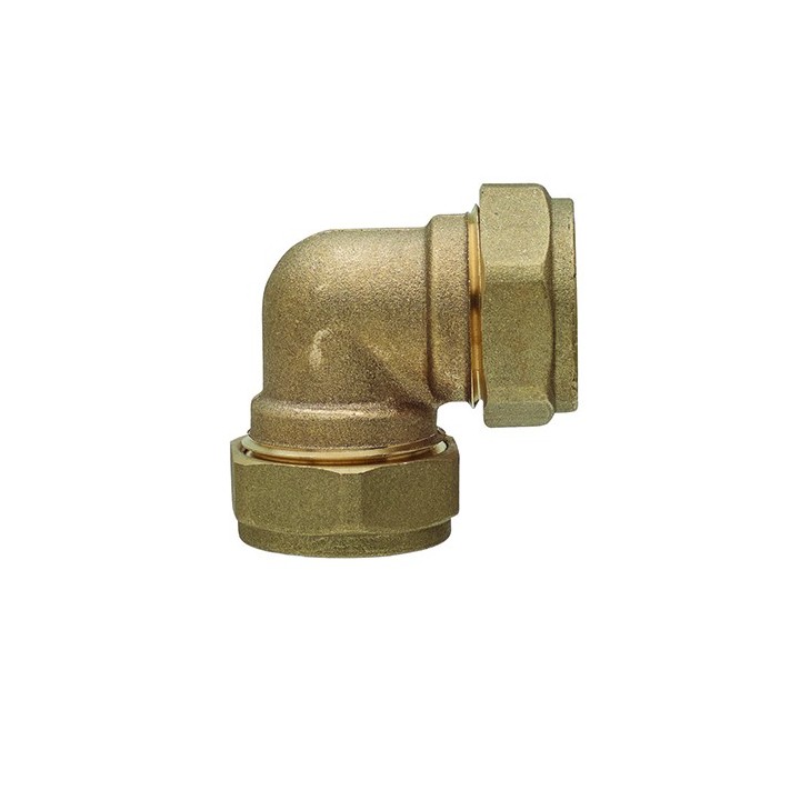 GOMITO FF IN OTTONE A COMPRESSIONE PER RAME Diam. 16