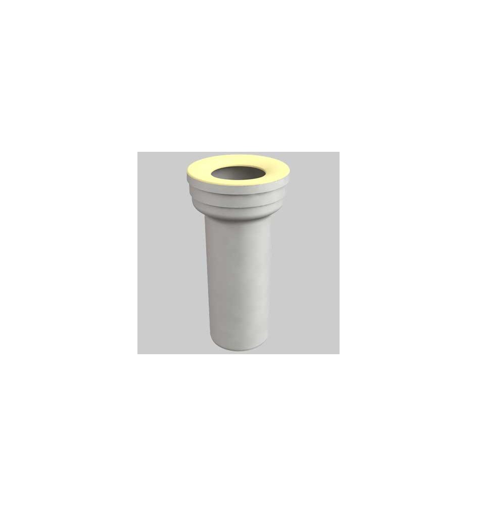 MANICOTTO WC RIGIDO BIANCO - U. Ø 100 - L. 285 MM