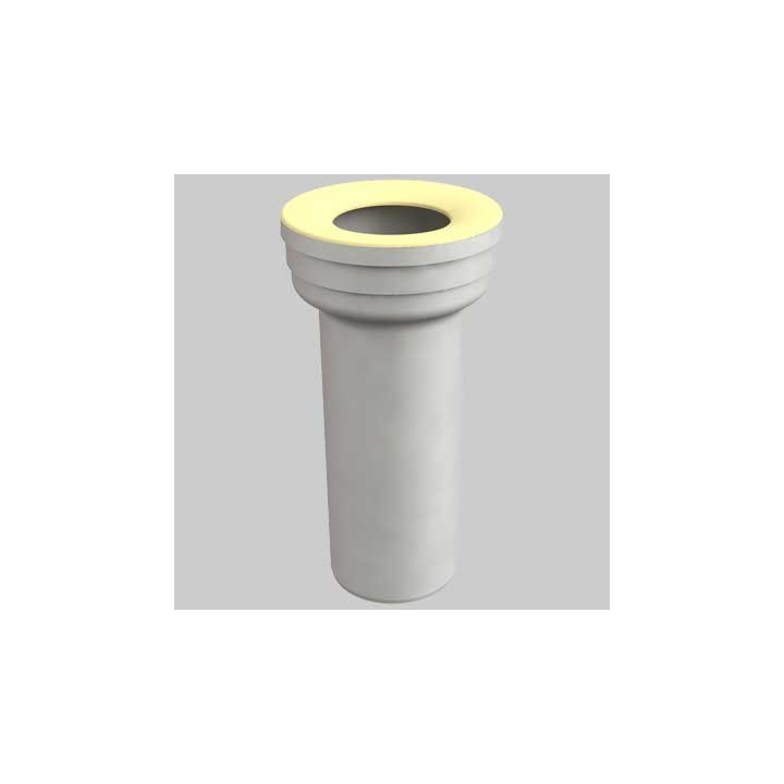 MANICOTTO WC RIGIDO BIANCO - U. Ø 100 - L. 285 MM