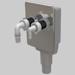 SIFONE INCASSO LAVATRICE-ASCIUGATRICE BIBOX - Scarico Ø 40-50