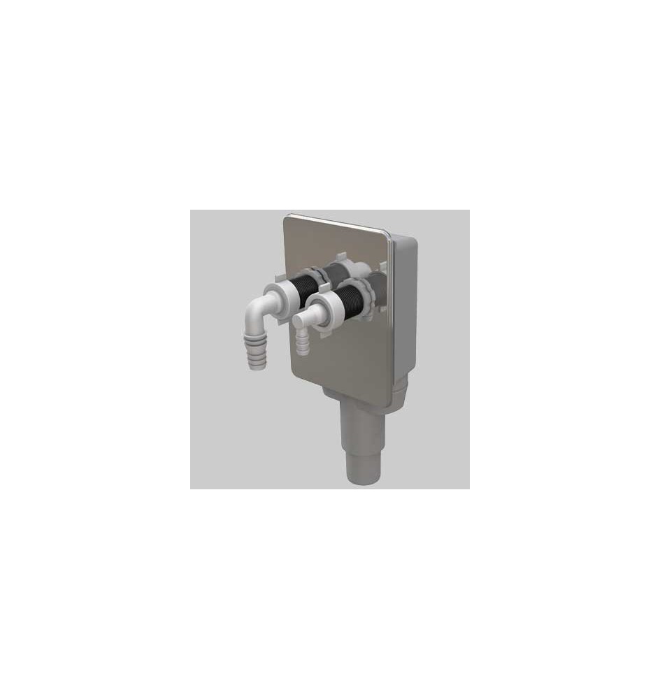 SIFONE INCASSO LAVATRICE-ASCIUGATRICE BIBOX - Scarico Ø 40-50