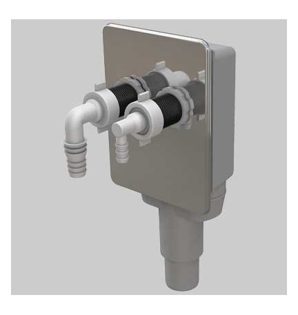 SIFONE INCASSO LAVATRICE-ASCIUGATRICE BIBOX - Scarico Ø 40-50