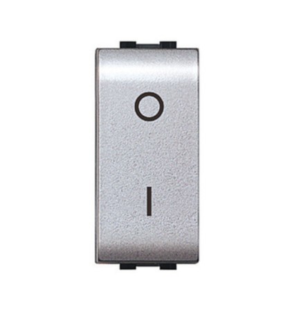LIFE 4009 TEC INTERRUTTORE BIPOLARE ARGENTO SATIN