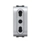 LIFE 4045 TEC PRESA BIPASSO 10/16A ARGENTO SATINAT